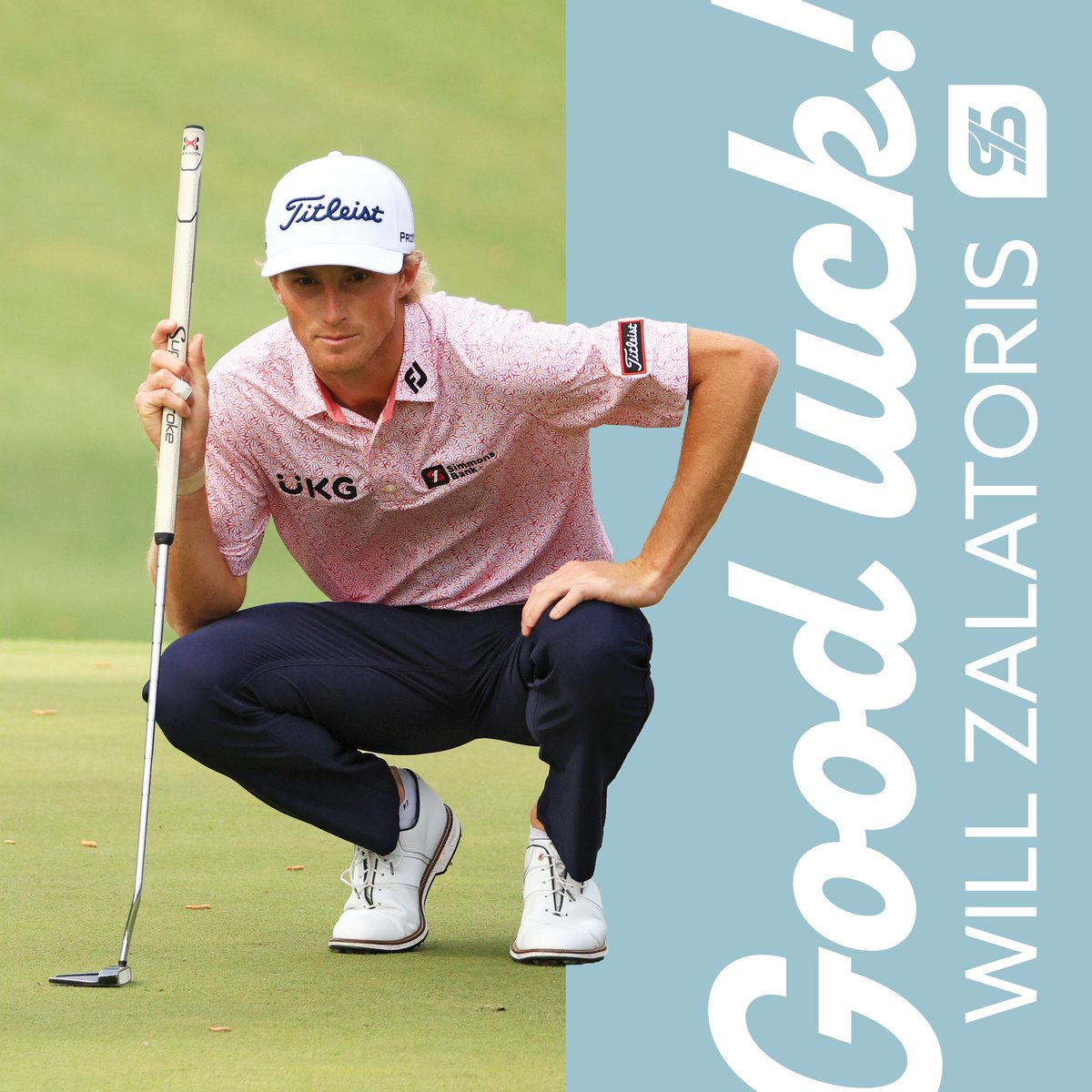 In honor of the 2024 @TheMasters , we're throwing it back to @WillZalatoris historic debut in 2021. We wish you the best of luck this week and look forward to watching you once again take on Augusta National. #themasters #2024masters #willzalatoris #simmonsbank