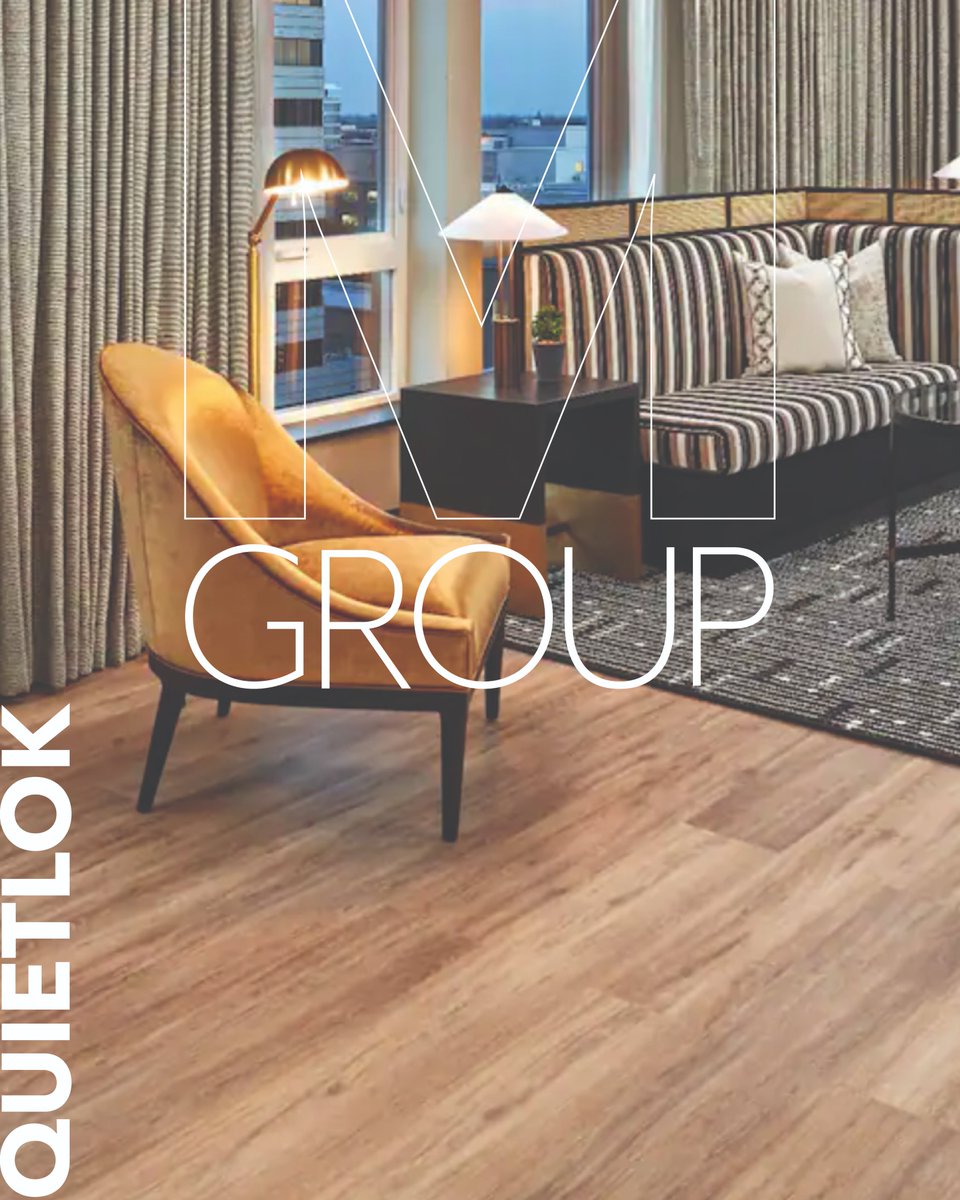 Our low maintenance QuietLok flooring installs quickly making it an ideal solution for guestrooms.

#DesignInspiration #CommercialDesign #DesignedforGood #HospitalityDesign #MGroupCountertops #MGroup