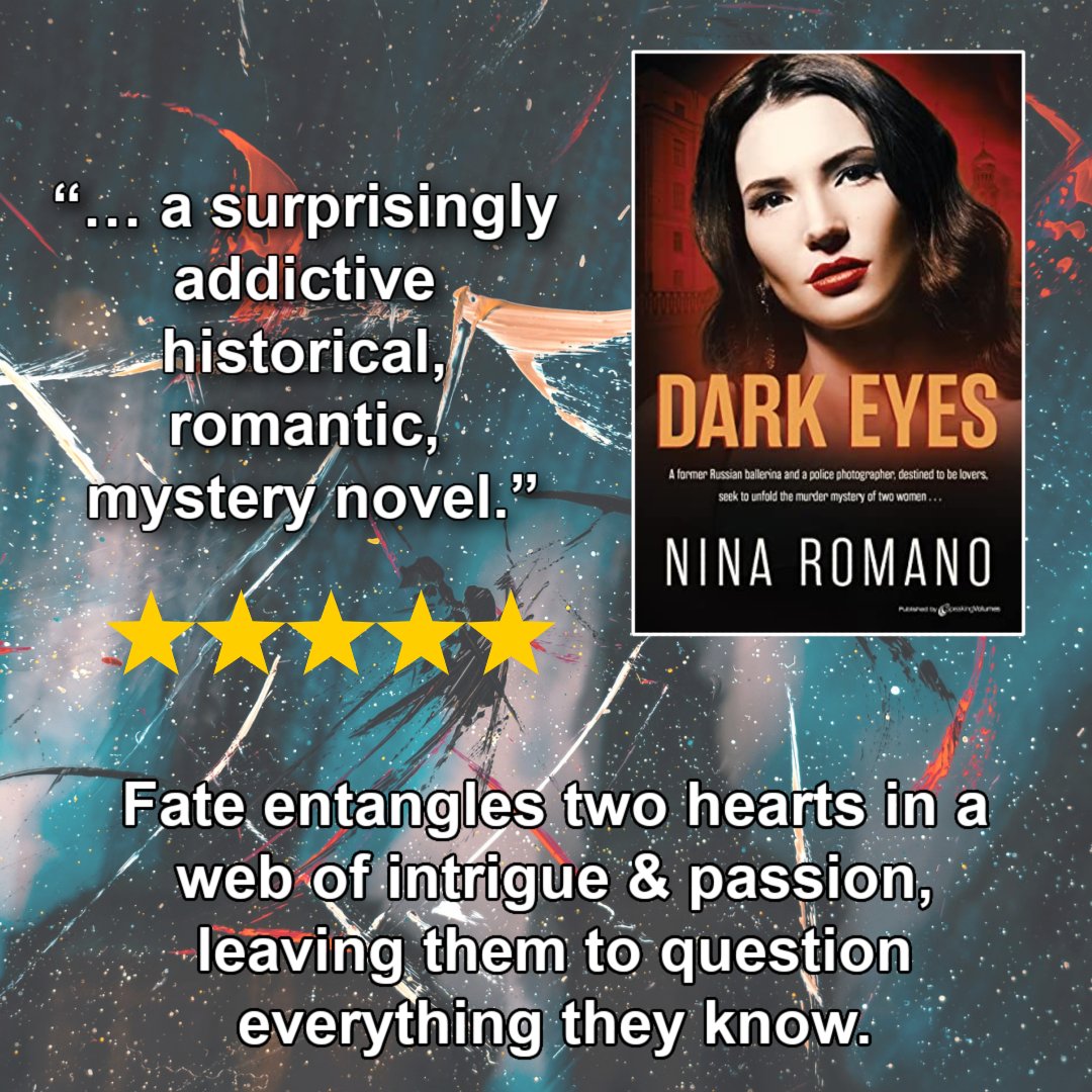 Dark Eyes by Nina Romano @ninsthewriter A ballerina & a police photographer - The paths of the unlikely pair become intertwined after two brutal murders take place and envelop them both. amzn.to/44JkXn5 #mystery #romance #suspense #BooksWorthReading