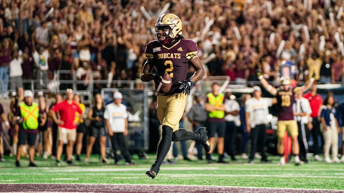 #AGTG After a great talk with @coachchadmorris and @CoachEvansTXST Im blessed to receive an offer from Texas State! @GJKinne @DaveHenigan @CoachBBowman @CoachMyronN @pgalyon1 @CoachDeLaTorre @DRR_Recruiting @SkysTheLimitWR @Fhall565Hall