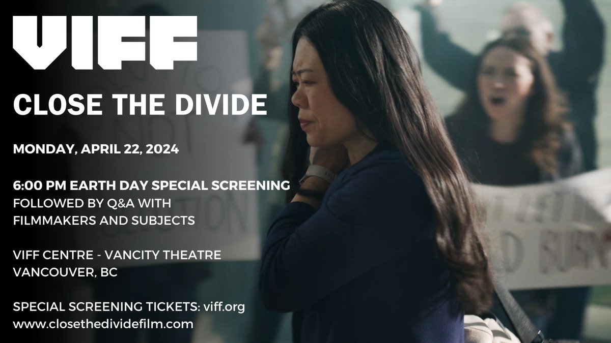 I was fortunate to appear in a new movie 'Close the Divide' to be screened at Vancouver International Film Festival, at 6pm April 22! @VIFFest The movie shows a gripping journey to bridge the deep divide on climate change, revealing how uniting diverse perspectives can spark