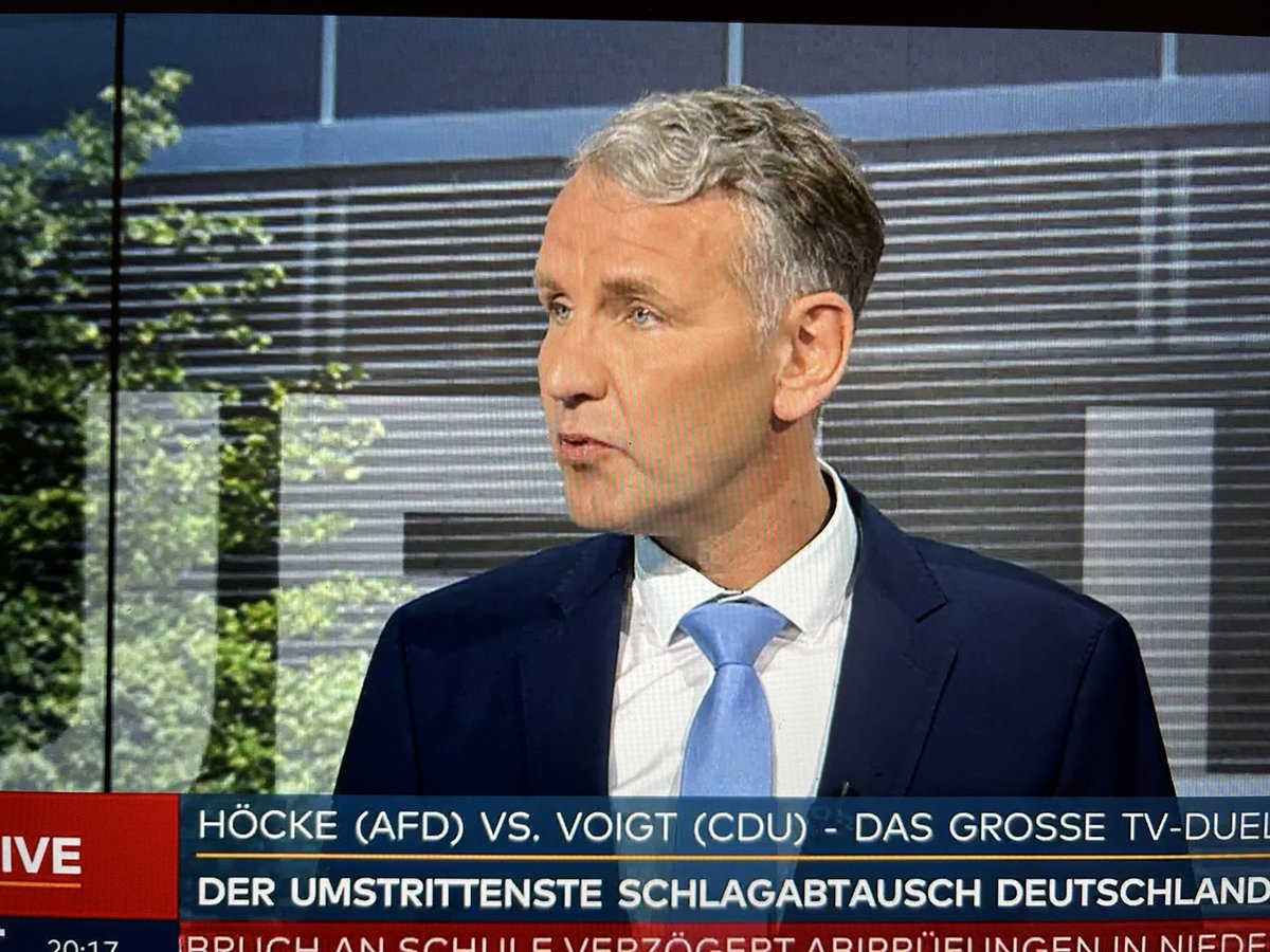 Das war deutlich: Höcke will die EU nicht reformieren, sondern abschaffen. Und damit will er eine der Hauptwohlstandsquellen für die Exportnation Deutschland zerstören. #tvduell @welt