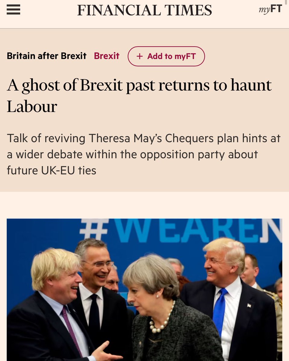 🔴 Polls show a majority of voters now regret Brexit. 🔴 And Labour has promised to create economic growth. So of course for Labour it makes perfect sense to try pivot to Theresa May’s Chequers Deal! Ditching the bad trade deals would help #SaveBritishFarming and getting rid