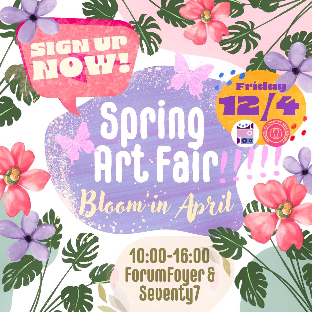 The Spring Art Fair arrives TOMORROW on your campus, at the @UniofHerts 📅⏰ Visit the Forum foyer and Seventy7 from 9:30am - 5:30pm and check out the amazing original artwork and crafts of our Creative Arts students 🎨✨ More details here: instagram.com/p/C5oHaIPNp_J/