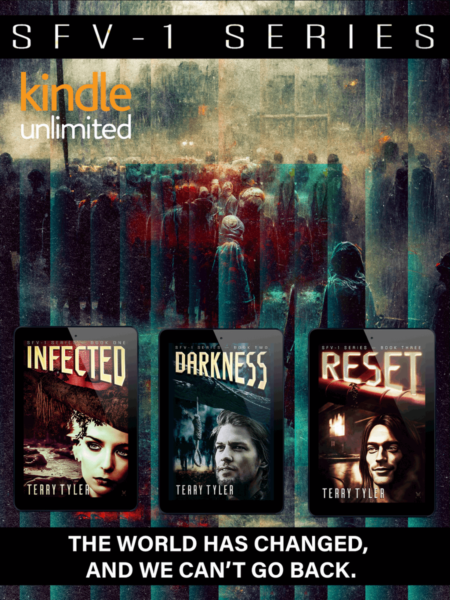 'If one person goes out there and gets bitten, the whole place could collapse within hours.’

I N F E C T E D 
D A R K N E S S 
R E S E T 

The SFV-1 #RageVirus trilogy bookgoodies.com/a/B0C97JN4WJ
#PostApocalyptic #Dystopian #Pandemic