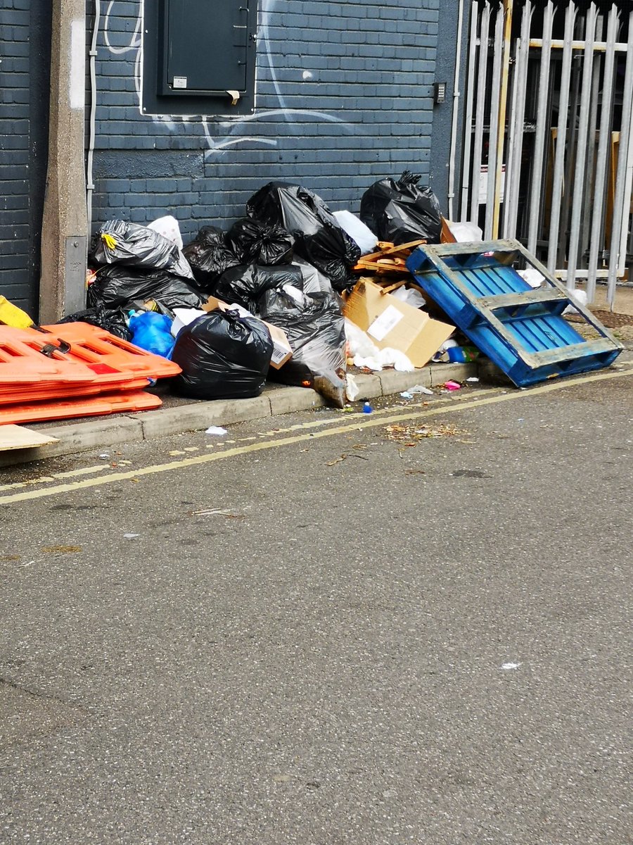 Rubbish dumped everywhere Hatfield Road, near Slough High Street