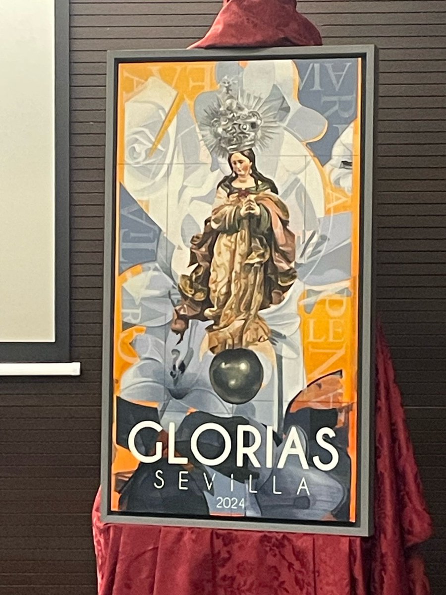 🖌️ Cartel de las #GloriasSevilla24 de @ElConsejoSev .

🎨 Obra de Manuel Jiménez García.

📷 @LaPasion7TV .

#LaTrabajadera