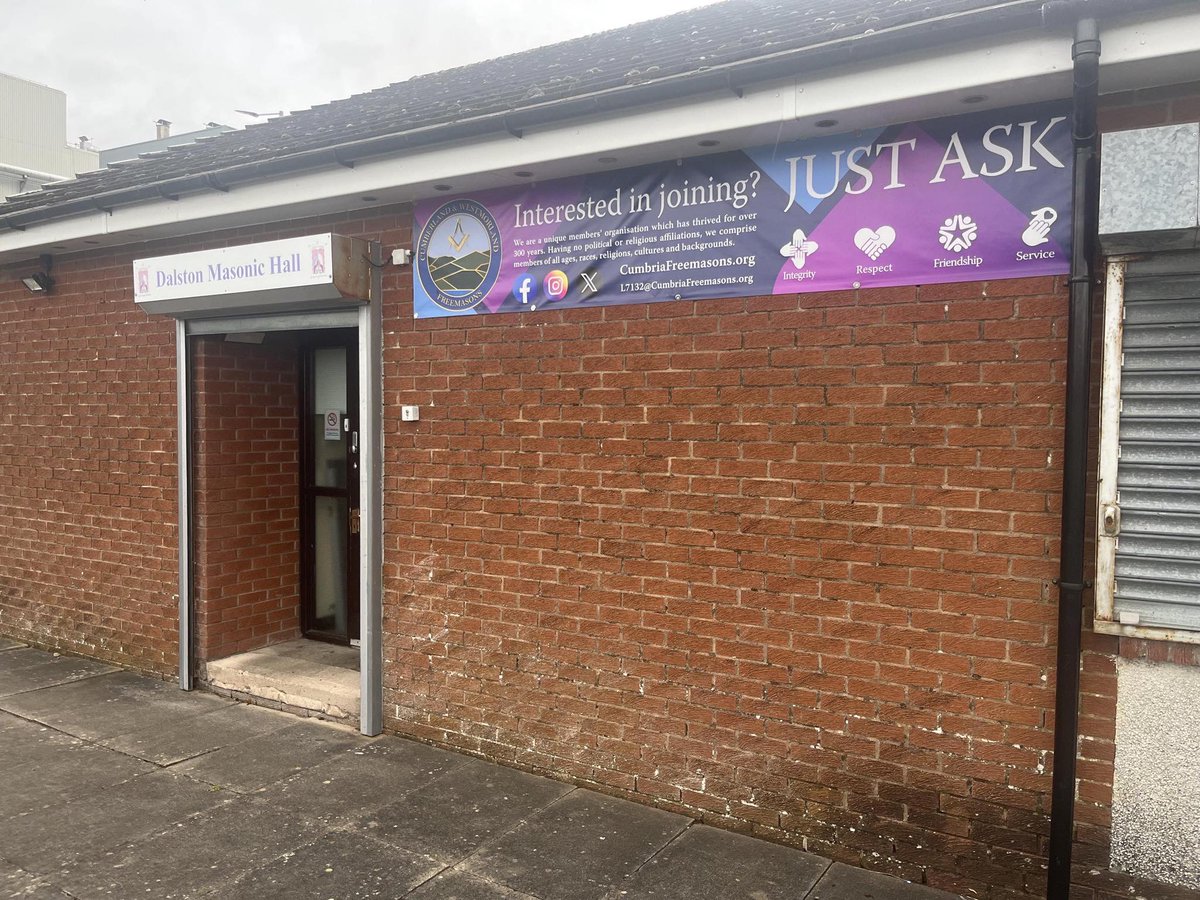 Dalston Masonic Hall have also put up one of our #justask banners🙌🏼

Great to see the halls promoting our wonderful organisation in the community 👌🏼

#freemasons