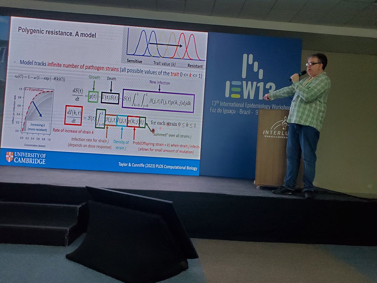 Another photo of Nik Cunniffe giving a brilliant talk on fungicide resistance strategies, with lots of modeling results.