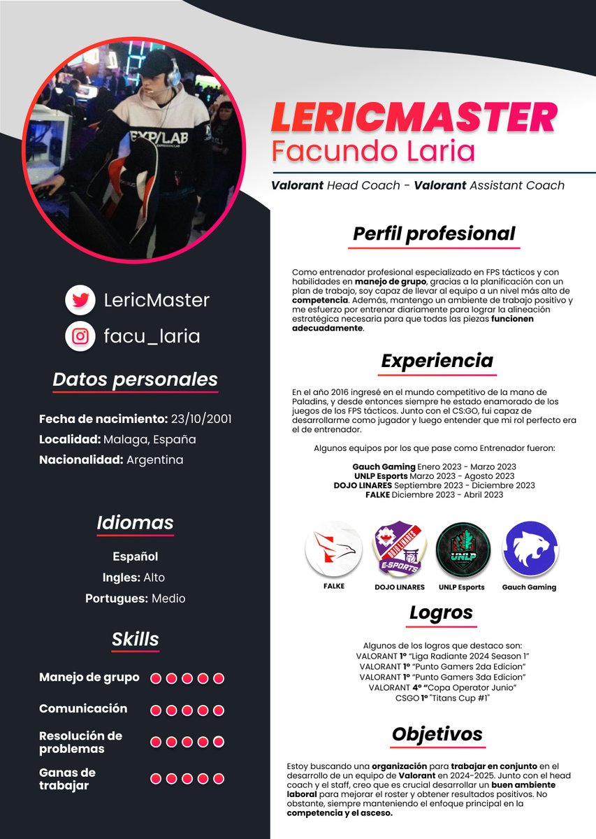 LericMaster's tweet photo. Sigo bajo contrato con @FALKE_EC pero estoy abierto a recibir propuestas de cara a este 2024/2025

🔶LFT de Head Coach (VCL/VCT/LR)-Assistant Coach (VCL/VCT)

🔸Fluido en 🇪🇸🇺🇸
🔸REF @Nebation_ @Taber_PJ @InthraVAL 

📩| Tengo los DM abiertos
(hoy mas que nunca) RT = Humilde ❤️ https://t.co/wXNfrfL008