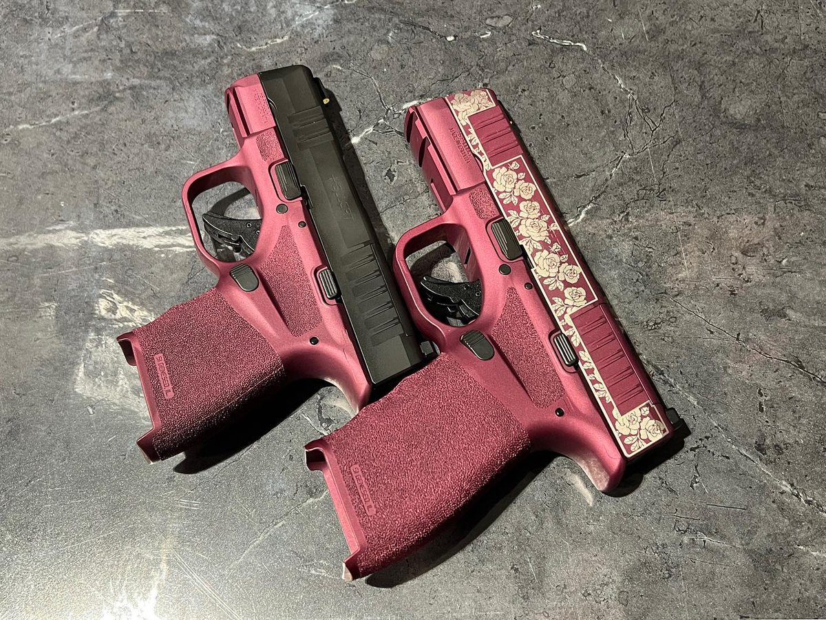 Tacticalfirearms2a 
——
Raspberry Cerakote Springfield Hellcat and Hellcat Pro: perfect for ccw