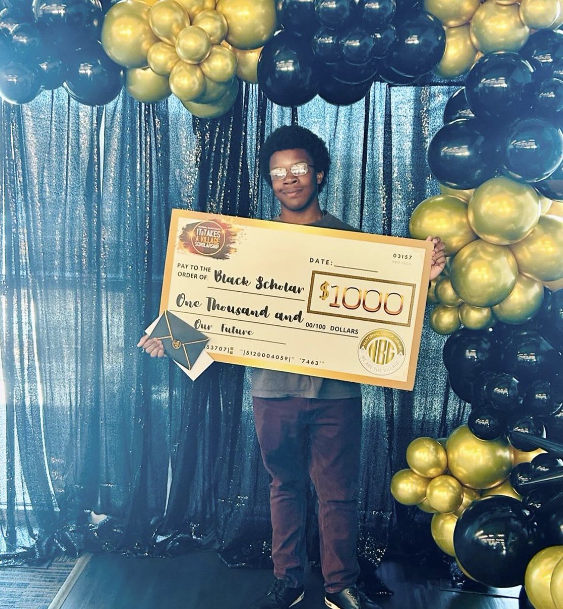 Congrats BSU Senior, Christophe Tahye for earning the National Black Grad “It Takes a Village” Scholarship. <a href="/RanchoHSCougars/">Principal Aikens</a>