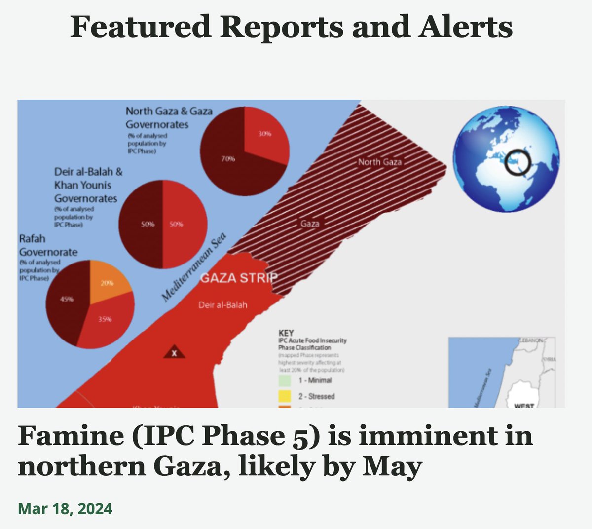 To their credit, the homepage of USAID's global early-warning system for famines (FEWS NET) has been pretty unambiguous for a few weeks now. fews.net