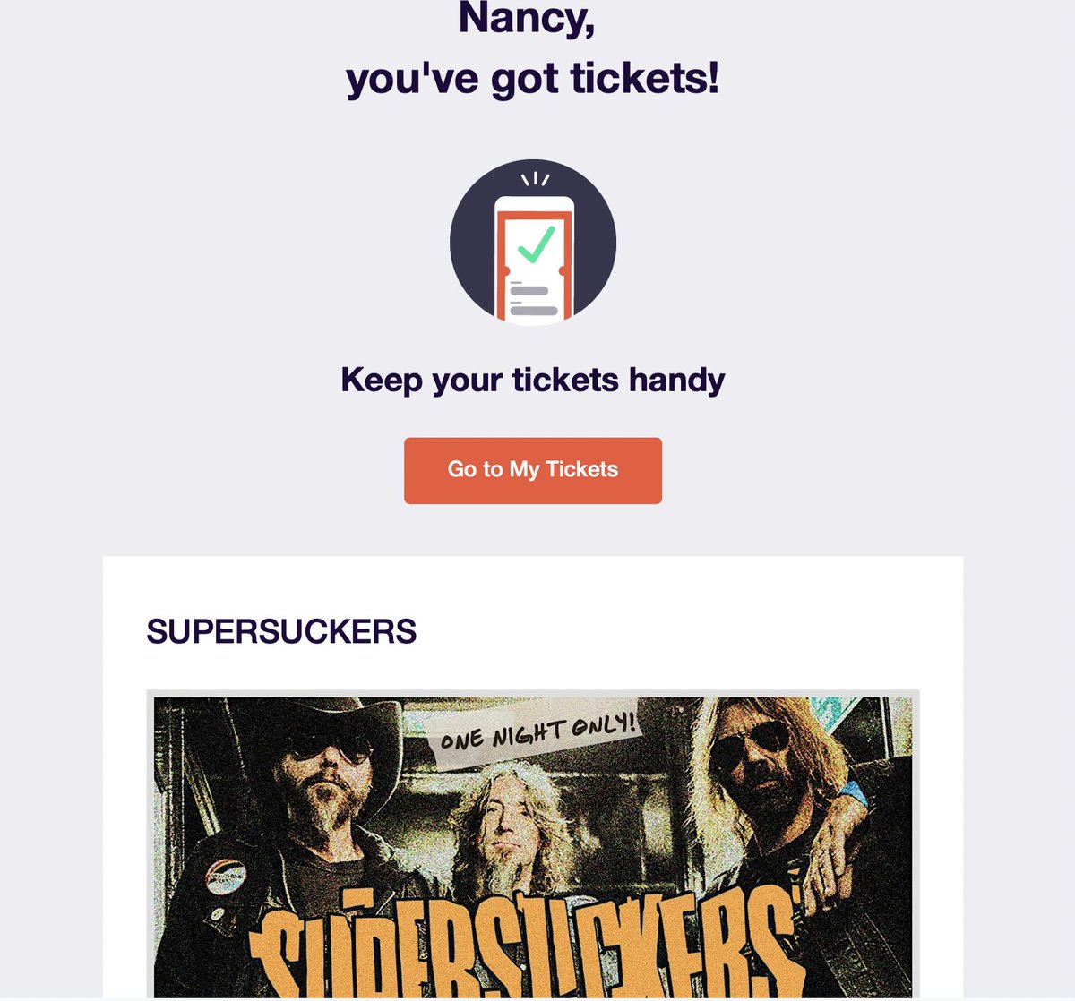 NANCY got HER ticket to see SUPERSUCKERS at Rockefellers , did you get yours yet? Find them @Eventbrite while they last!