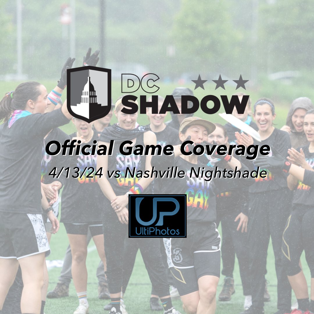 We will be providing Official Event Photography for DC Shadow vs Nashville Nightshade this Saturday 🌸✨ Keep an eye out for @LeclairePhoto at the field! @DCShadowUlti