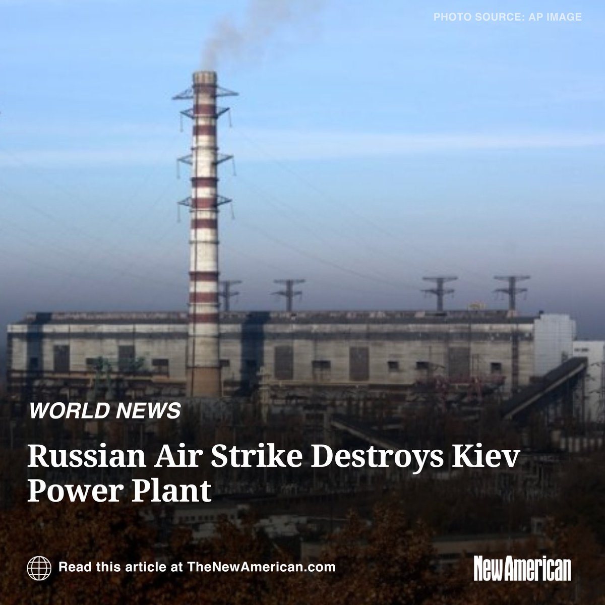 Russia DESTROYED the Trypilska Thermal Power Plant in an air strike earlier TODAY. 👀

The power plant is the largest in the #Kyiv area, located on the bank of the Dniper River, 27 miles south of #Ukraine’s capital. 📍

The state-owned energy company #Centrenergo stated the…