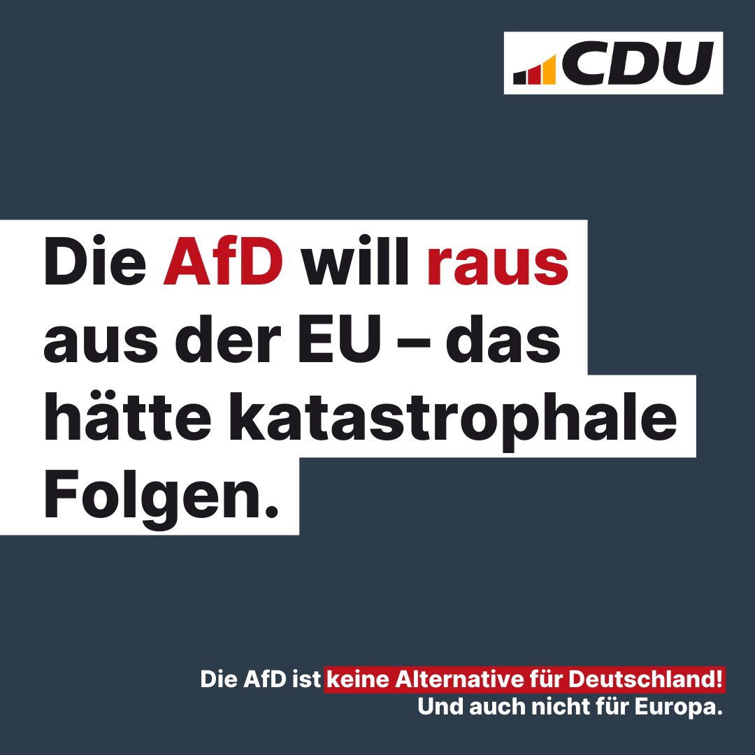 Die AfD strebt den EU-Austritt Deutschlands an – den „Dexit“, wie sie es nennt. Björn Höcke, der rechtsextreme AfD-Chef aus Thüringen, hat ganz offen gesagt: „Diese EU muss sterben“. Ein Austritt aus der EU wäre für Deutschland katastrophal. #tvduell