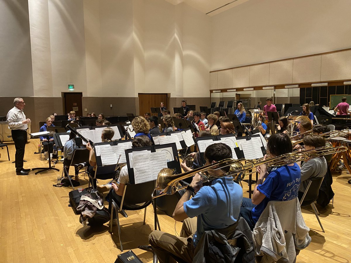 We had a great time working with Dr. Karriker at the University of Akron today. The band learned a lot and improved on our music for State AE.