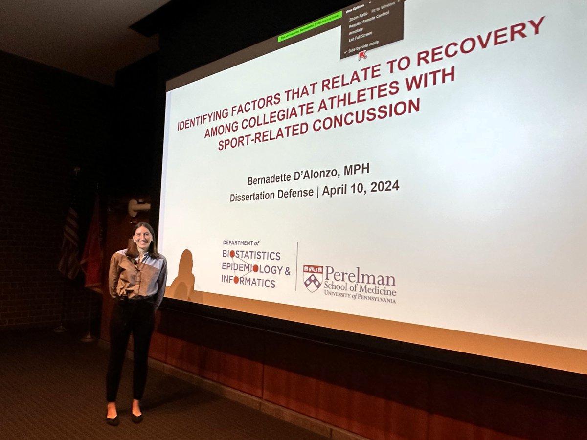 Bernadette D'Alonzo (@berndalonzo) on Twitter photo Excited to share that I successfully defended my dissertation yesterday! Thank you to my incredible committee <a href="/DouglasWiebe/">Douglas Wiebe</a> <a href="/ASchneiderMDPhD/">Andrea Schneider</a> <a href="/drtinamaster/">Dr. Christina Lin Master</a> <a href="/JulieSzymczak/">Julie Szymczak</a> <a href="/Barnett_Speaks/">Ian Barnett</a> <a href="/DrRoyHamilton/">Roy Hamilton, MD, MS</a> #DreamTeam
Thanks to many others who have helped me along the way.
<a href="/PennGGEB/">Penn GGEB</a> Excited to share that I successfully defended my dissertation yesterday! Thank you to my incredible committee <a href="/DouglasWiebe/">Douglas Wiebe</a> <a href="/ASchneiderMDPhD/">Andrea Schneider</a> <a href="/drtinamaster/">Dr. Christina Lin Master</a> <a href="/JulieSzymczak/">Julie Szymczak</a> <a href="/Barnett_Speaks/">Ian Barnett</a> <a href="/DrRoyHamilton/">Roy Hamilton, MD, MS</a> #DreamTeam
Thanks to many others who have helped me along the way.
<a href="/PennGGEB/">Penn GGEB</a>