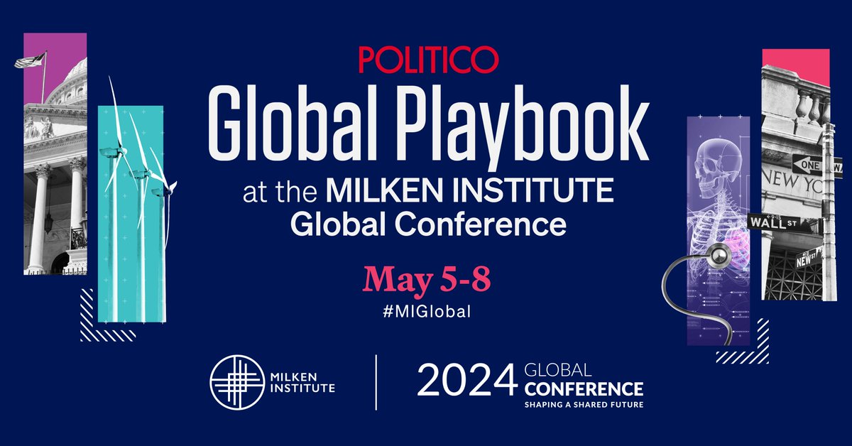 Ready to unlock behind-the-scenes moments and on-stage revelations from global leaders, innovators, and CEOs? Don't miss special editions of @POLITICO's Global Playbook from #MIGlobal. politico.com/milkenglobal?c…