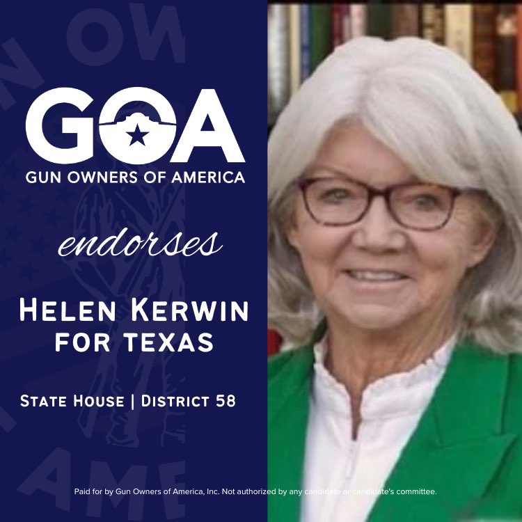 Thrilled to share that @GunOwners of America stands firmly behind my candidacy for #HD58! My dedication to preserving the #2A is unyielding, as I vow to champion the rights of gun owners.