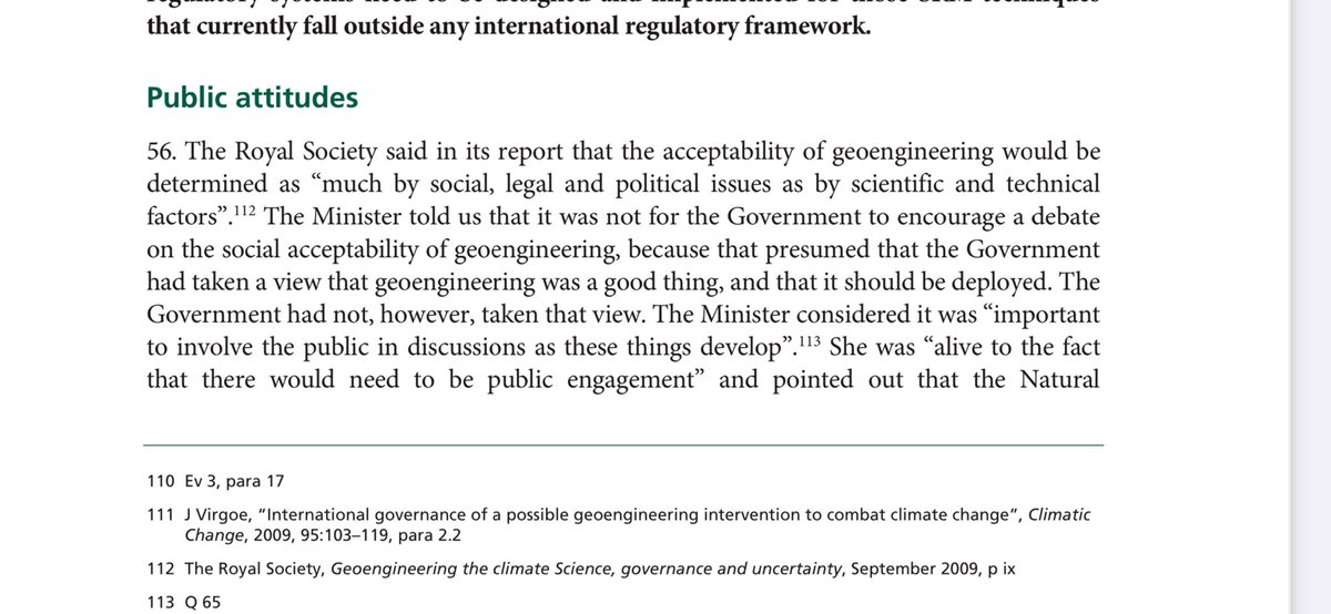 House of Commons Science and Technology Committee ++The Regulation of Geoengineering++ I believe the Gov plan to hold a vote (potentially rigged) to sell the public GeoEngineering. “Debate on the social acceptability of geoengineering, because that presumed that the…