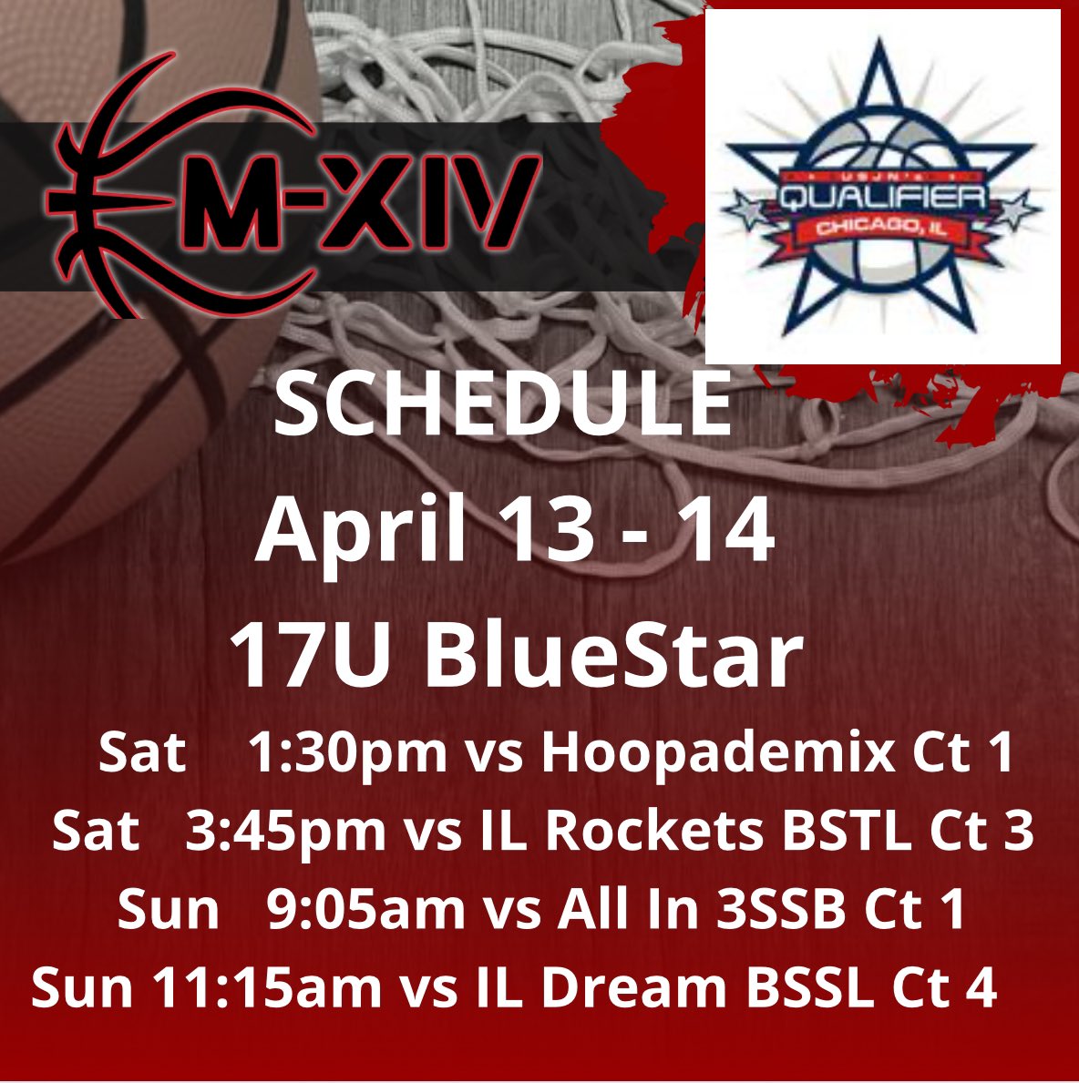 ✅ Tournament Schedule Alert
📸 17U BlueStar
✈️ Chicago
🗓 April 13 - 14
#Repthe14