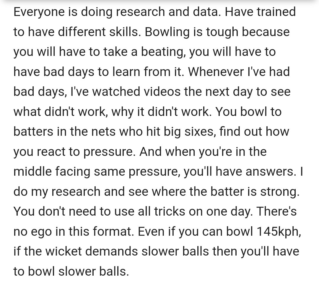 If you have ever wanted to know how champions are made, here's a peek into their mindset. Jasprit Bumrah 🫡