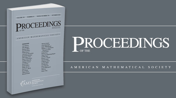 The latest issue of Proceedings of the American Mathematical Society, Volume Number 152, Issue Number 5, is now available at: ow.ly/z24P50RcwES