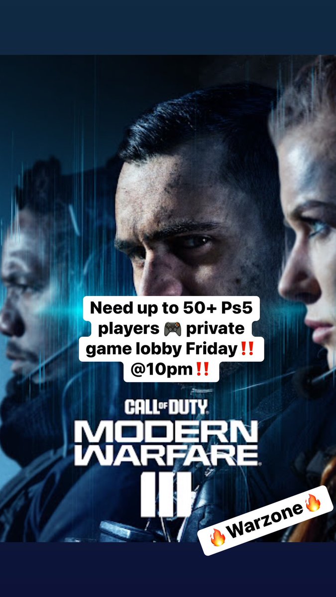 I NEED NUN BUT ‼️ALL REALLY SHOOTER‼️💥…WHAT YALL TRYNA DO 👀( Ps5 players ONLY )🎮 shit finna be crazy ‼️🔥 Friday @10pm… pick ya best 4 or gather ya 4 it dont matter😎
<a href="/DuffedUpGaming/">Your Favorite Gaming Page‼️🎮</a> <a href="/DuffedUpPromo/">DuffedUp Forever🔶</a> <a href="/I_TapsThatAhh/">Uncle Bill✊🏾😤</a> 

#Warzone 🔥 #Privatelobbygunners🔥