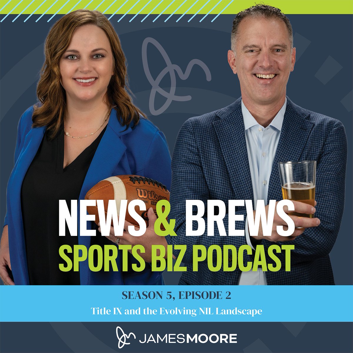 NEWS & BREWS #SPORTSBIZ drops TODAY! @KatieDavisCPA and @KenKurdzielCPA host sports law expert Kelleigh Fagan of @CCHALAW for “Title IX and the Evolving NIL Landscape” Tune in at 4:30 pm ET/1:30 pm PT! @JMCoHigherEd #HigherEd bit.ly/NnBApril2024