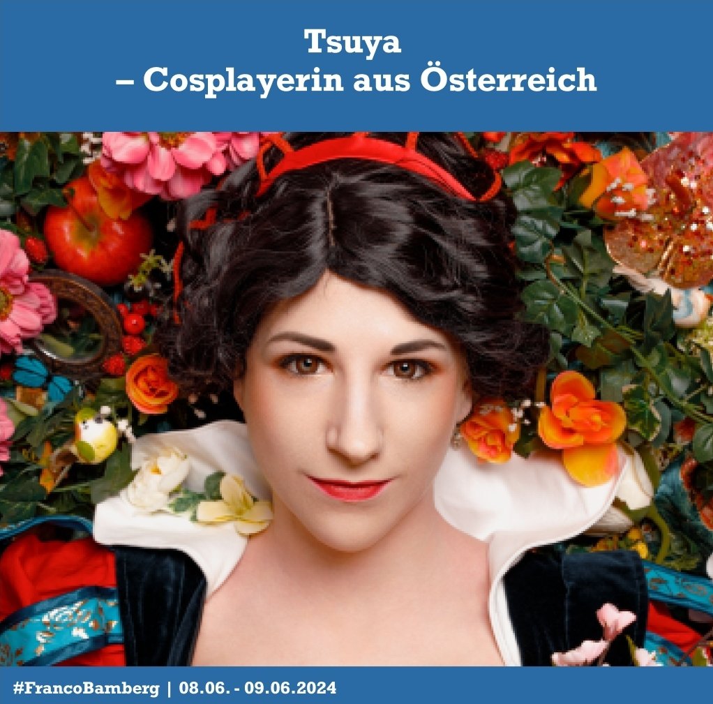 Wir freuen uns dieses Jahr  <a href="/_tsuya_/">Tsu the Zack simp ya</a>  als Ehrengast auf der FranCo begrüßen zu dürfen! Als gelernte Meisterschneiderin und mit nun über 17 Jahren aktiver Cosplayerfahrung bringt sie eine geballte Ladung Wissen mit, das sie auch in Workshops mit euch teilen wird.🧵🪡