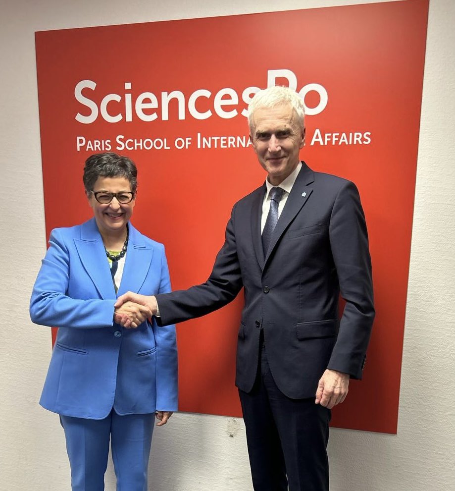 Delighted to catch up with #SciencesPoDean @AranchaGlezLaya. Sharing experiences and knowledge from other sectors dealing with the same landscape is fundamental for INTERPOL.