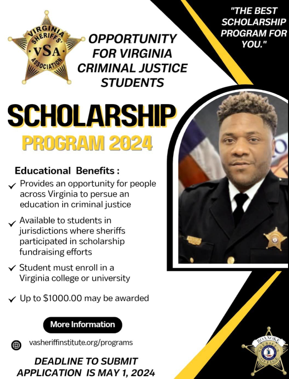 Looking for scholarships to pursue a degree in the criminal justice field? Be sure to review the website listed on the flyer below.