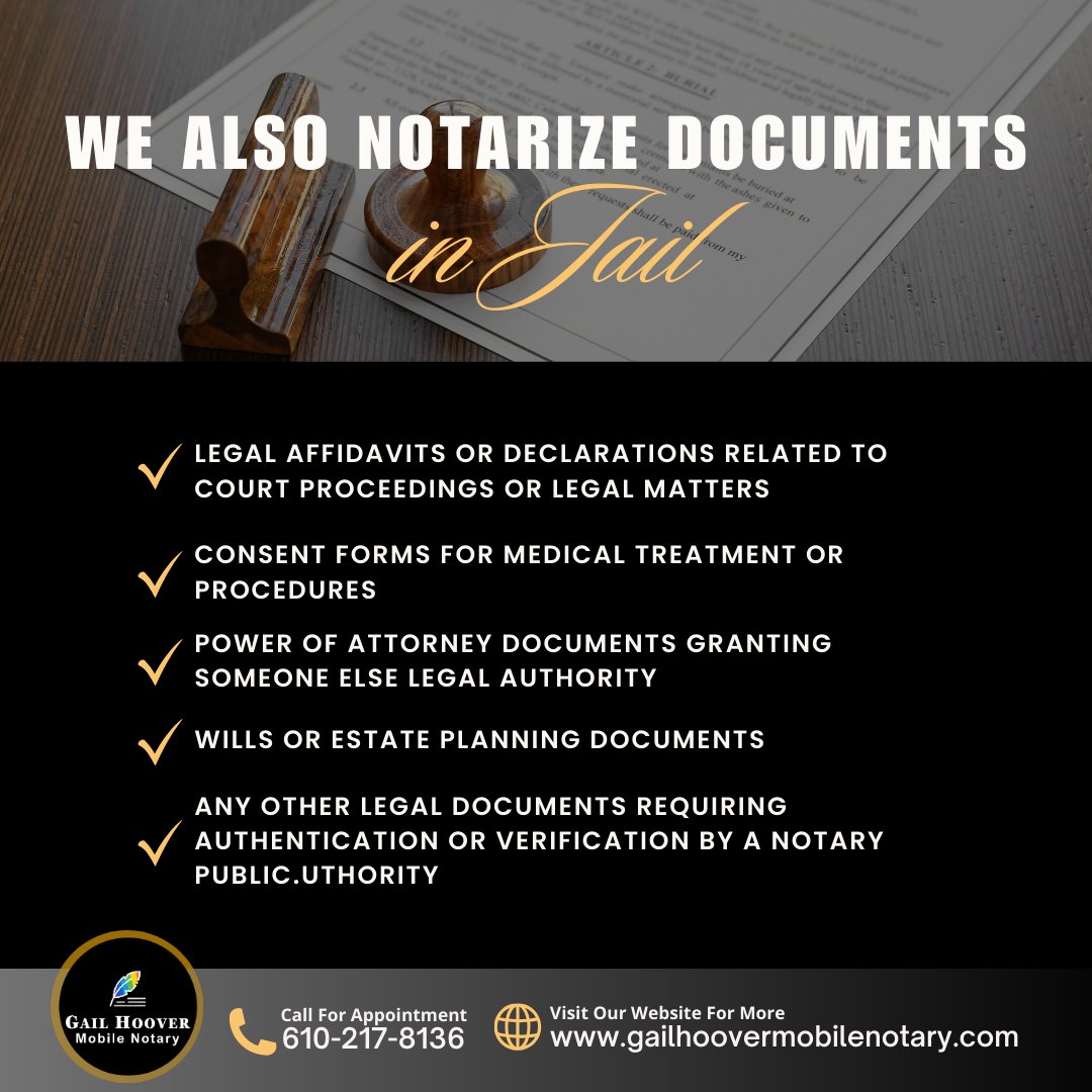 Breaking barriers: Notarization in jail! We're dedicated to making legal processes accessible to all, even behind bars. Learn about our unique service and how we're making a difference!

#LehighValleyMobileNotary #LehighValley #PA