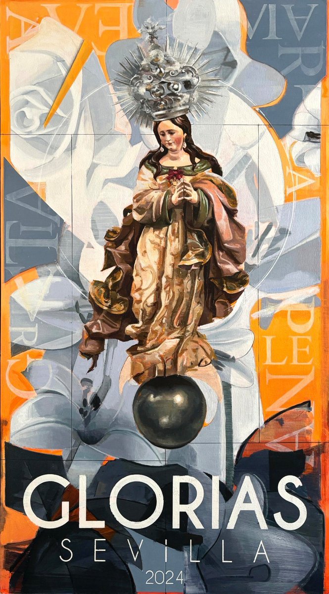 #Actualidad | Presentado el Cartel Anunciador de las Glorias de Sevilla de 2024.

ℹ️ Preside la imagen mariana de @puraylimpia 

🎨: Manuel Jiménez García

📲 #AlCompasDeSevilla #TDSCofrade #GloriasSevilla24