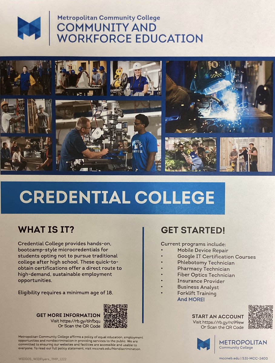 Seniors- not planning to pursue college after graduation?Check out this great opportunity to earn certifications in high-demand, sustainable employment opportunities! 
rb.gy/rc99ew