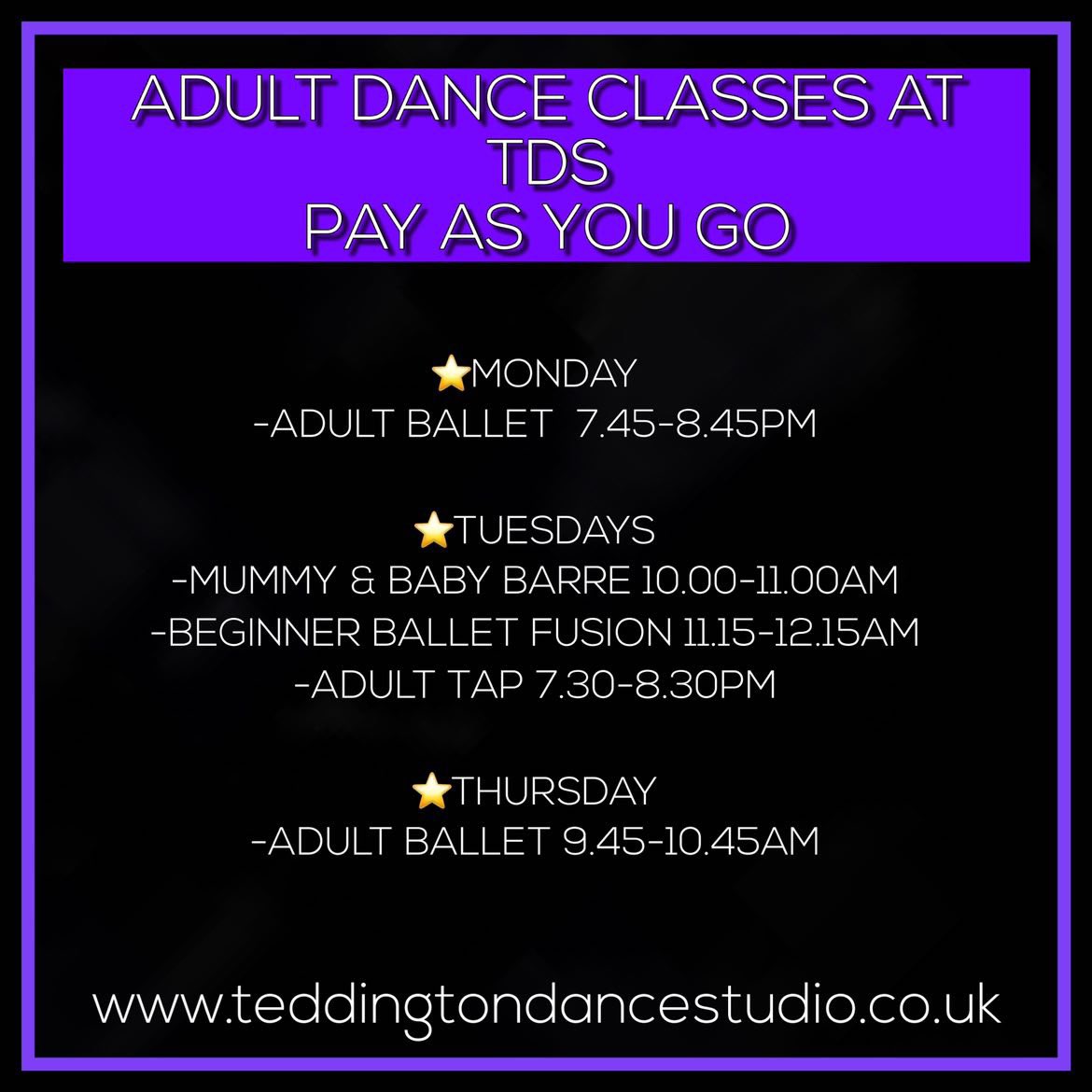 Teddington Dance Studio. Something for the adults! Pay as you go dance classes #teddingtondancestudio #danceclassesforadultsteddington 
#tdsadultclasses #teddington #teddingtontown