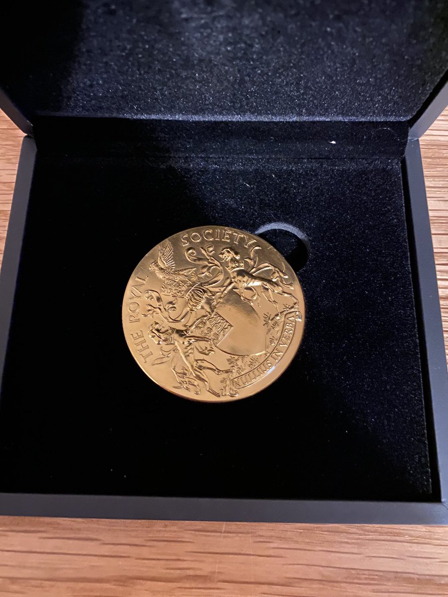 After missing the ceremony in Nov due to having covid, I’m delighted to have received my Gabor medal in the post from @royalsociety. It’s rather lovely! Here’s to all the amazing people out there who make multidisciplinary science and especially infection modelling a thing.