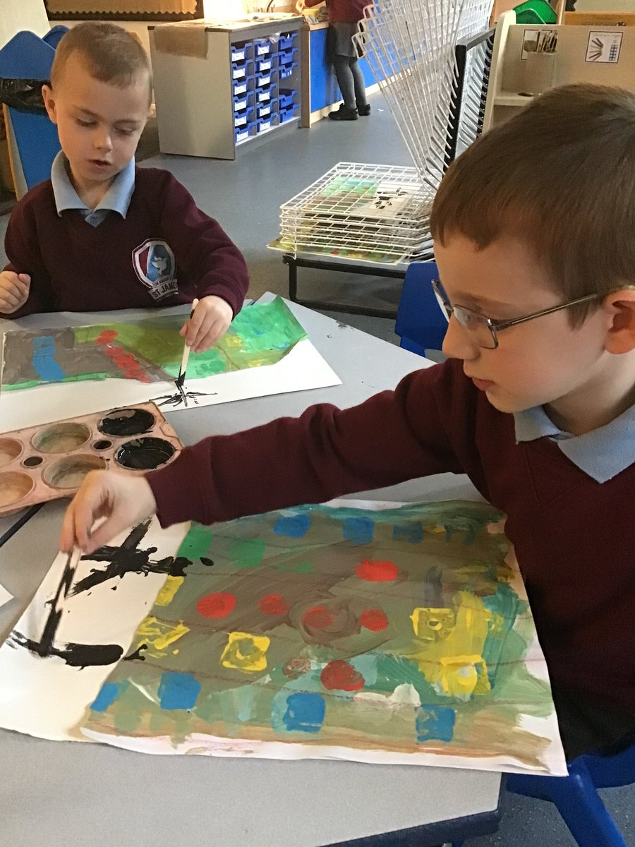 In art, Reception have been inspired by the work of Rebecca Vincent. Today we have been been printing our patterns and painting our trees to create our final outcomes @church_prim @50TTDBradford @artworksedu