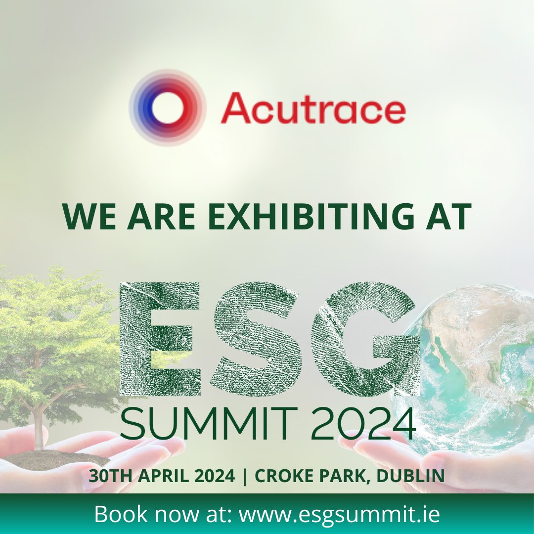 The Acutrace team are delighted to be exhibiting at ESG Summit 2024 & will be talking about Energy & Utility measurement. We hope you will join us on April 30th at Croke Park as we share and share and discuss real-world best practices and game-changing strategies to empower you…