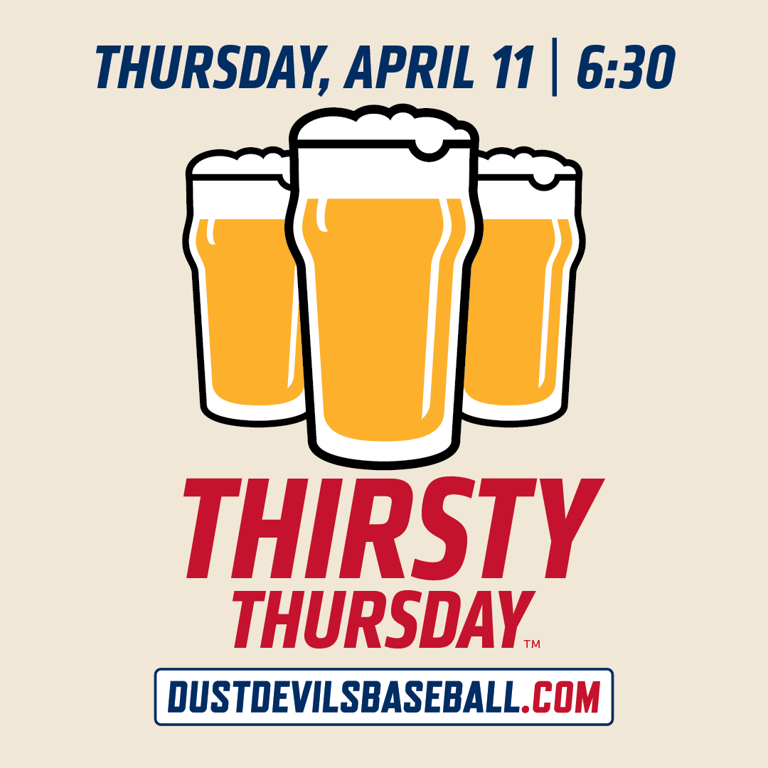It's Thirsty Thursday tonight! Come out and enjoy $3 12oz. domestic and $4 12oz. premium beers all night long. We will also be having $3 21oz. Coca-Cola products at our concession stands throughout the night as well. TICKETS HERE: mlb.tickets.com/?agency=MILB_M…