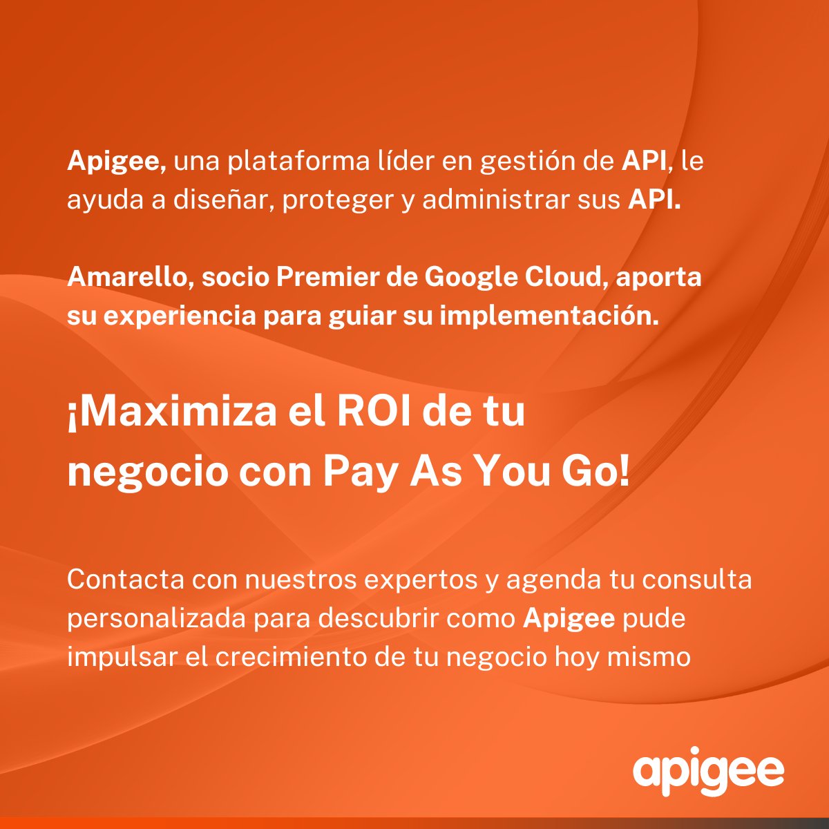 amarello_mx's tweet image. ¡Despierta el poder de tus APIs!

Amarello, tu partner certificado en Apigee, te ayuda a:

Integrar, gestionar y desarrollar APIs con éxito.

Obtener soluciones rentables y personalizadas.

¡Contáctanos y transforma tu negocio!

➡️ bit.ly/3T8qpwc

#APIAdvantage