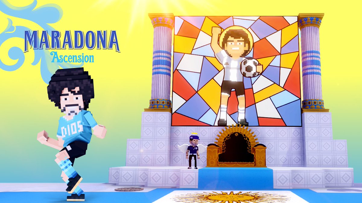 ⚽The Maradona Ascension experience in @thesandboxgame is now open for early access for the D10S Avatar holders!💫 sandbox.game/en/experiences… 🌟Ⓜ️ @TSBCreators @cryptocomnft