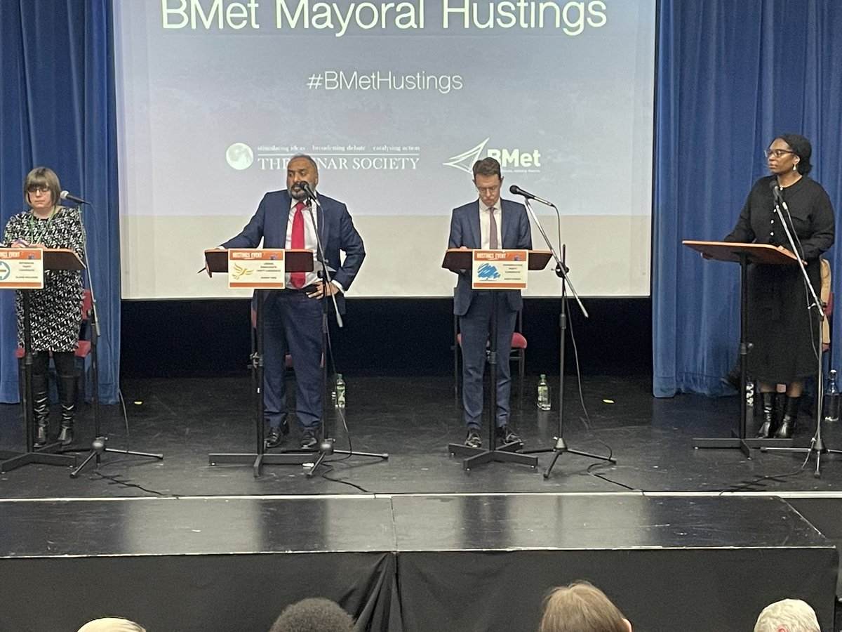 This was taken today at Sutton Coldfield college. It’s our brilliant Mayor @Andy4WM and other candidates taking part in a hustings. What’s missing? The Labour candidate, who ‘declined’ to take part. What a slap in the face for the people Sutton.