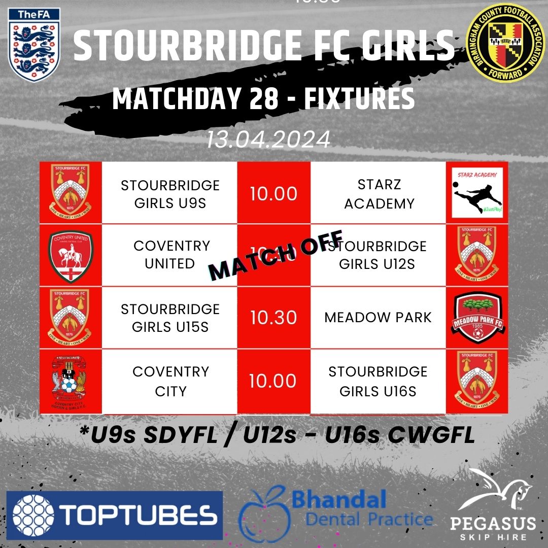 🔴 FIXTURES 🔴 Getting near the end of the season, but still lots of football to be played. Good luck to all our teams tomorrow morning! #Glassgirls 🔴⚪️
