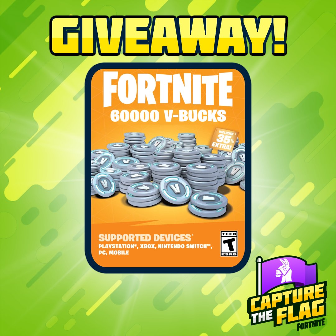 🏆60K V-BUCKS GIVEAWAY!🏆 What to do? -Follow 👉 @FortniteCTF -Retweet♻️ -Comment Proof of Following📸👇 3 Winners for 13,500 V-Bucks 3 Winners for 5,000 V-Bucks 4 Winners for 1,000 V-Bucks Winners will be decided on Apr 16th🏆Good luck! T&C in comments👇 #Fortnite…