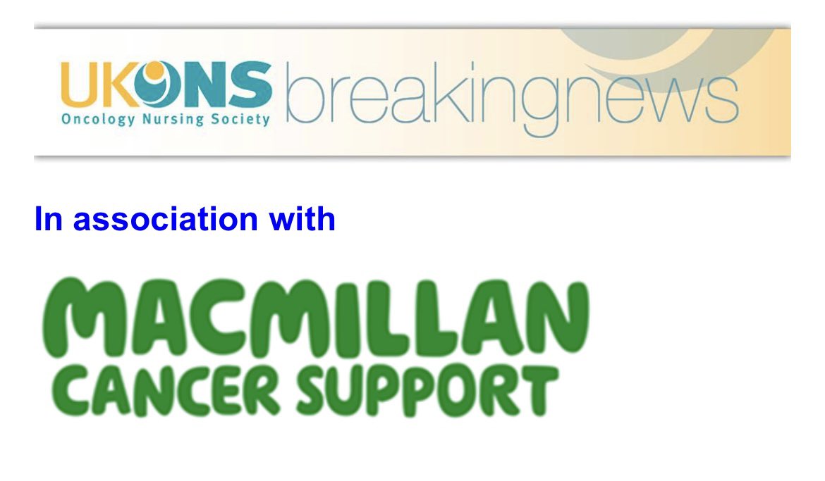 UKONS Breaking news came out today! Check your emails for recent stories, events and learning opportunities #BreakingNews #OncologyNursing @macmillancancer