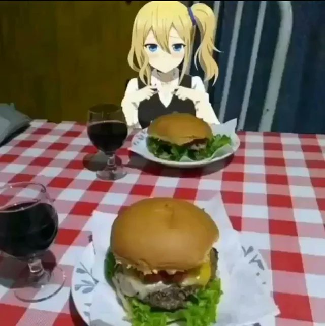 que tierna mi novia, me esperó con hamburguesas hoy