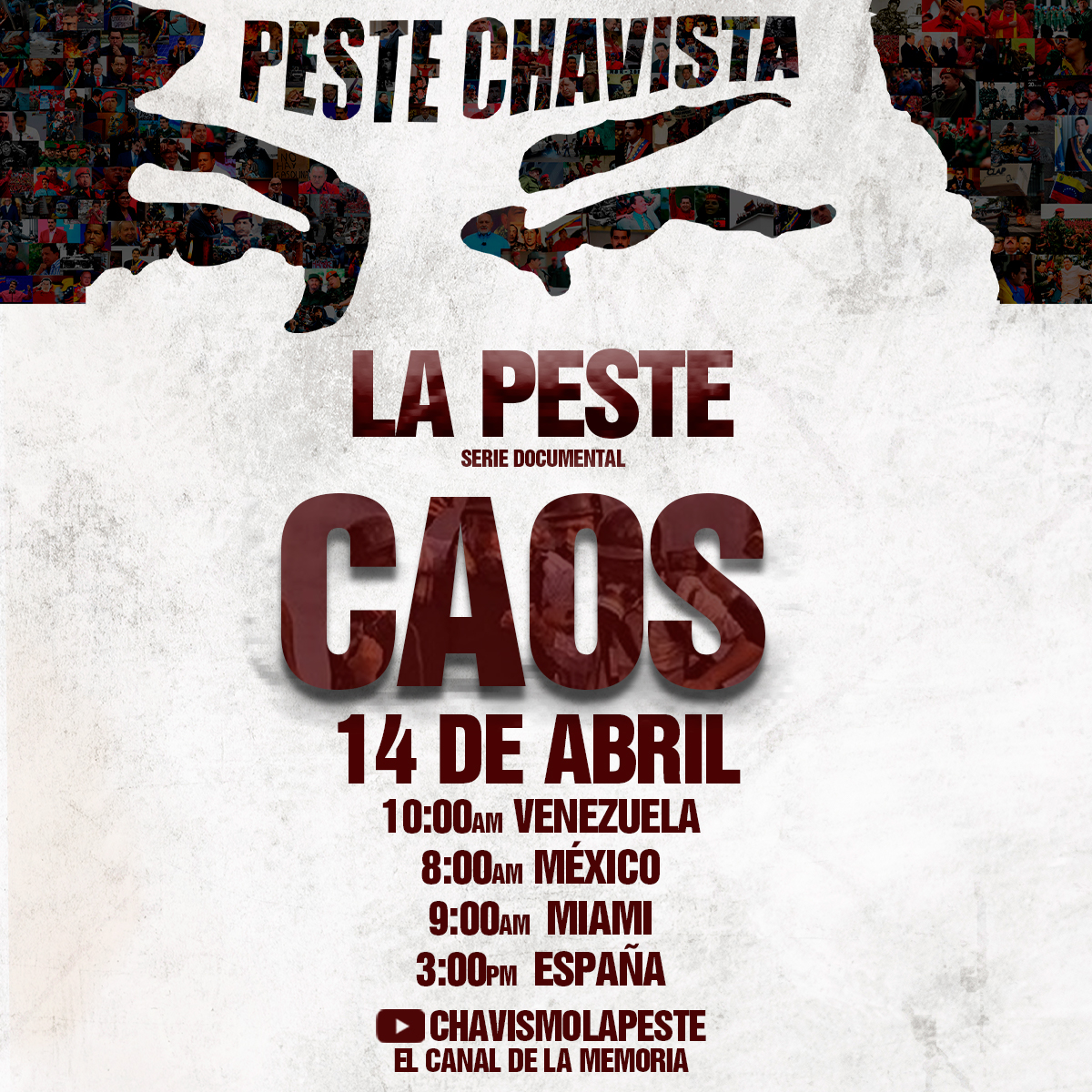 Venezuela alcanzó una situación apocalíptica, el CAOS fue absoluto, hambre, enfermedad, desabastecimiento, falta de luz y gasolina, aplastados con un cruel despotismo que obligo al venezolano a huir de su tierra.

#lapestechavista #chavismolapeste #elcanaldelamemoria…